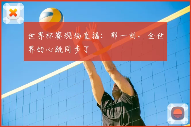 世界杯赛现场直播：那一刻，全世界的心跳同步了